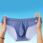 3 Pack Men's Ultra-Thin Breathable Ribbed Ice Silk Briefs