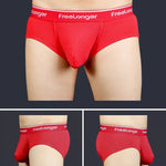 FreeLonger Men's Comfy Separate Support Pouch Briefs