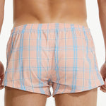 Men’s Vent Classic Plaid Cotton Boxers With Fly
