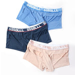 3 Pack Men's Mid-Rise Ice Silk Hollow-Out Trunks
