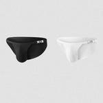 2 Pack Men's U-Shaped Pouch Low-Rise Metal-Clasp Thin Briefs