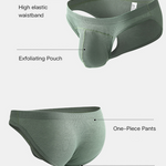 3 Pack Men's Sexy Threaded U-Shaped Briefs
