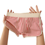 4 Pack Men's Striped Pure Cotton Breathable Loose-Fit Comfortable Trunks