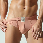 Men's Premium Fabric Comfy Waistband Stay-Put Fit Sporty Cut Solid Color Trunks