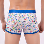 2 Pack Men's Colorful Printed Polyester Comfortable Breathable Trunks