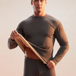 Men's Loungewear-Style Warm-Touch Tag-Free Smooth Soft-Touch Thermal Sets