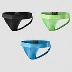 2 Pack Men's Feather-Soft Texture Breathable Sexy U-Pouch Lifting Effect Jockstraps