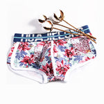 3 Pack Men's Breathable Cotton Mid-Rise with Stylish Print Skin-Friendly Trunks