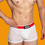 3 Pack Men's Lace Mesh Quick-Drying Breathable Solid Color Trunks