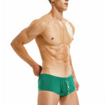 Men’s Relaxed Plaid Trunks with Button Fly