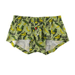 2 Pack Men's Banana Print Cotton Lounge Shorts with Button Fly