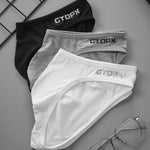 2 Pack Men's U-Shaped Pouch Single Layer Moisture-Wicking Comfortable Sexy Bikini