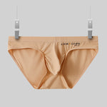 2 Pack Men's Ice Silk Mesh Support Pouch Low-Rise Form-Fitting Solid Color Bikini