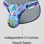 2 Pack Men's Cartoon High-Cut Breathable Bikini