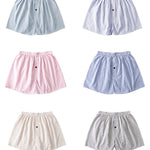 3 Pack Men's Striped Print Relaxed Fit & Breathable Lounge Home Shorts