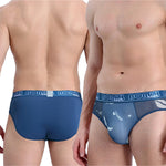 4-pack Men's Sexy Leopard Print Ice Silk Mesh Briefs