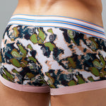 Men's Stylish Printed Trunks with Paisley and Camouflage Design