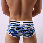 2 Pack Men's Ultra-Soft Bold Prints Sporty Cut Anti-Chafing Snug Fit Trunks