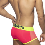 2-pack Men's Contrast Color Mesh High Elastic U-convex Three-dimensional Pouch Sports Boxer Shorts