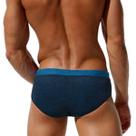 Men's Supportive Fit Anti-Odor Glazed Solid Color Low-Rise Swim Trunks
