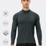 Men's Zip-Up Sports Long Sleeve Shirt