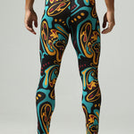 Men's Snug-Fit  Fashion Graphic Low-Rise Slim-Fit Enhancing Support Thermal Bottoms