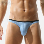 Men's Low-rise Mesh U-shaped Convex Pocket Sports Briefs