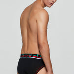 2 Pack Men's Sporty Cut Odor-Control Day-Long Comfort Snug Fit Briefs