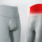 Men's High Waist Plus Fleece Cotton Warm Pants with  with Fly
