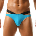 3-pack Men's Double-layer Pouch V-neck Double-waist Bikini