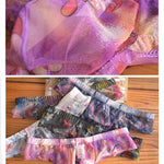 4-pack Men's Lace Print Sheer Mesh Bohemian Boxer Briefs