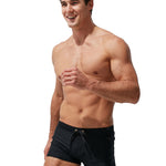 Men's Zippered Pocket Design Moisture-Wicking Swim Shorts & Trunks