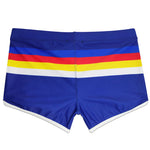 Men's Rainbow Striped Swimming Trunks