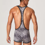 Men's Fitness Bib Short with Tiger Stripes