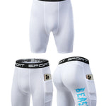 2 Pack Men's Stretch Fit Side Pocket Mid-Rise Breathable Activewear Tights