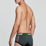 2 Pack Men's Cotton Sport Trunks with U-Pouch & Color-Block Design
