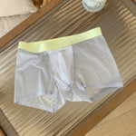 4 Pack Men's 20D U Pouch Sheer Lightweight Ice Silk 3A Antimicrobial Trunks