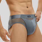 3 Pack Men's Breathable Sexy Lightweight Mesh Panels Briefs