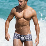 Men’s Sexy Metallic Swim Trunks With Drawstring