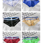 3 Pack Sexy Fashion Ice Silk Solid Color Men's Briefs