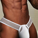 2 Pack Men's Sexy See-Through Triangle Y-Shaped Sleep Briefs