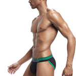 Men's Color Fabric Elastic Waistband Bikini