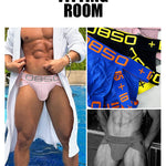2 Pack Men's Breathable Personalized Low-Rise High-Elastic Briefs
