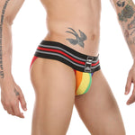 2 Pack Men's High-Stretch Rainbow Sports Comfort Bikini