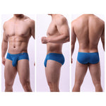 2 Pack Men's Low-Rise Contoured Pouch Stretch Fit Sporty Cut Trunks