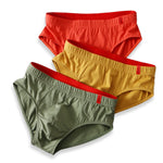4 Pack Men's Solid Color Cotton Low-Rise Seamless Comfort Briefs