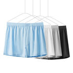3 Pack Men's Solid Color Thin Breathable Odor-Control Seamless Boxer Briefs