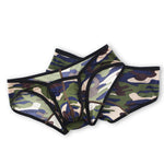 Men’s Sexy Camo Print Mesh Bikini
