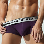 2 Pack Men's Ultra-Soft Breathable Cotton Supportive Fit Sporty Cut Comfy Trunks