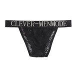 2 Pack Men's Silky Touch Black Sexy Lace Lightweight & Airy Skin-Friendly Bikini
